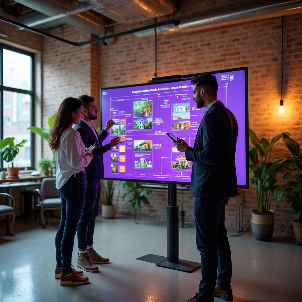 Illustration of real estate asset tokenization process and fractional ownership representation